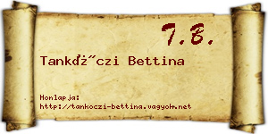 Tankóczi Bettina névjegykártya